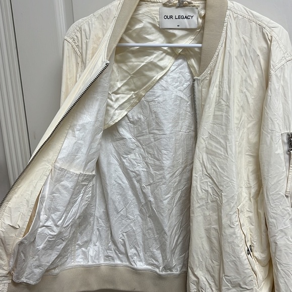 Our Legacy Men's Cream Bomber Jacket | Size M - Picture 9 of 12